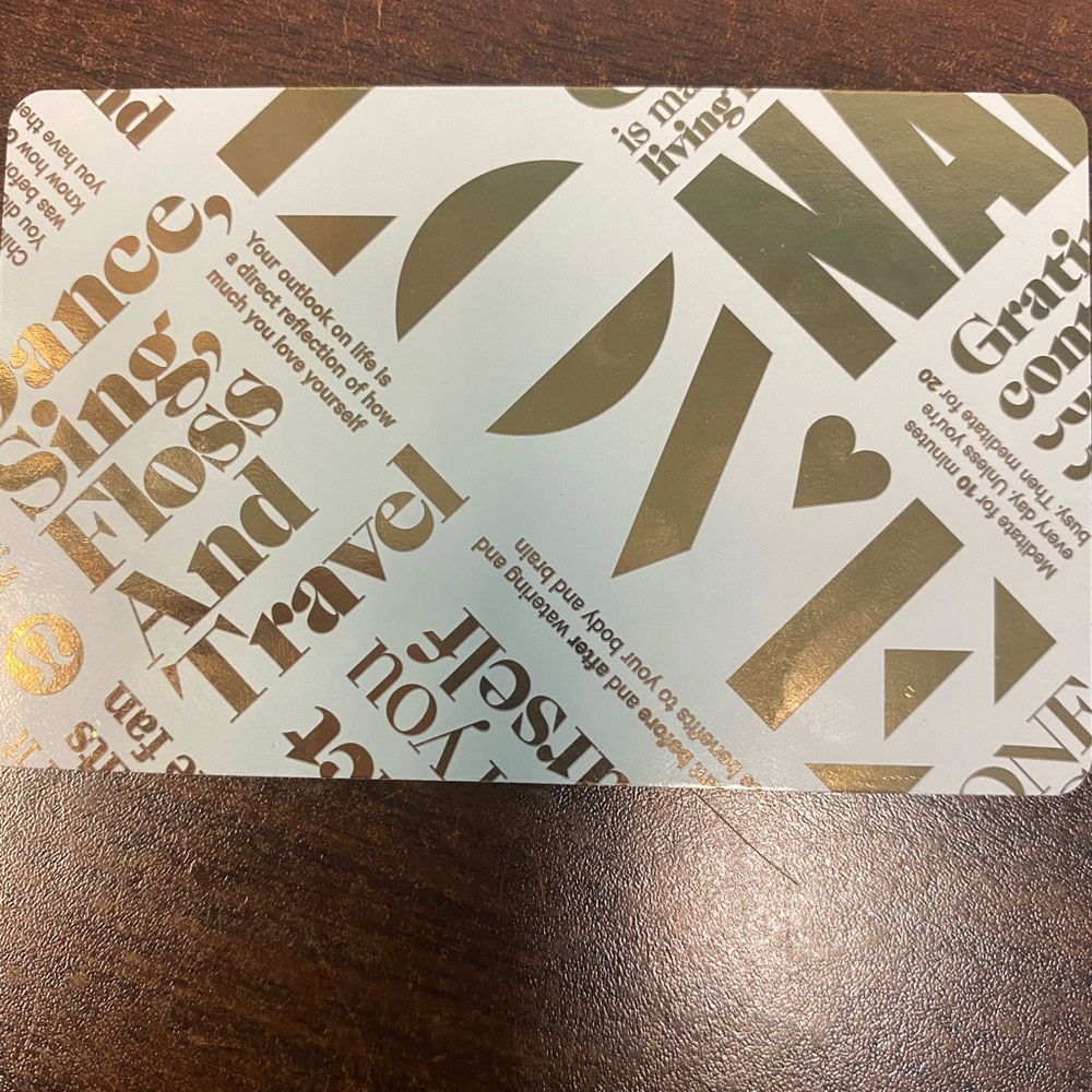 LULULEMON GIFT CARD